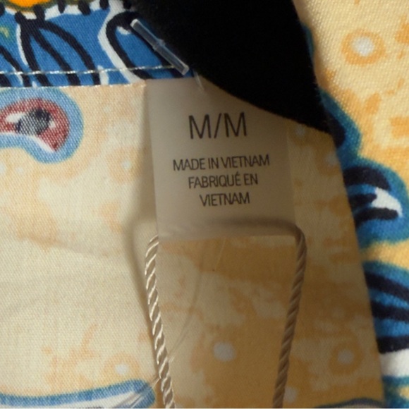 New Ellie Tahari Lemon Mist Print Faux Wrap Top Size M - Picture 7 of 9